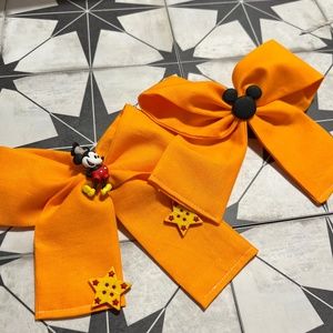 Orange Mickey stars Hairbows